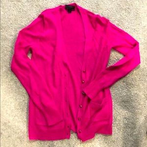 J Crew Hot pink cardigan size small